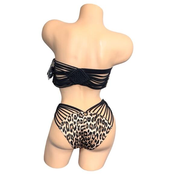 VICTORIA'S SECRET Archives Swim Macrame Bandeau Top XL & Macrame Bottoms M $120 - Picture 8 of 15